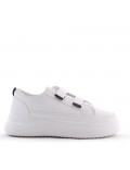 Velcro faux leather sneaker