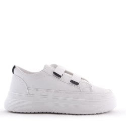 Velcro faux leather sneaker