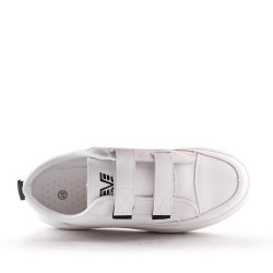 Velcro faux leather sneaker