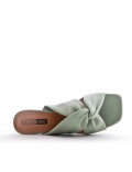 Sandale confort en simili cuir à petit talon 