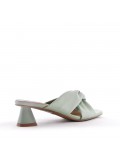 Comfort sandal in faux leather with a small heel