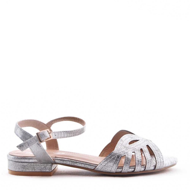 ZAPATOS AL POR MAYOR -Sandalia plana para mujer en piel