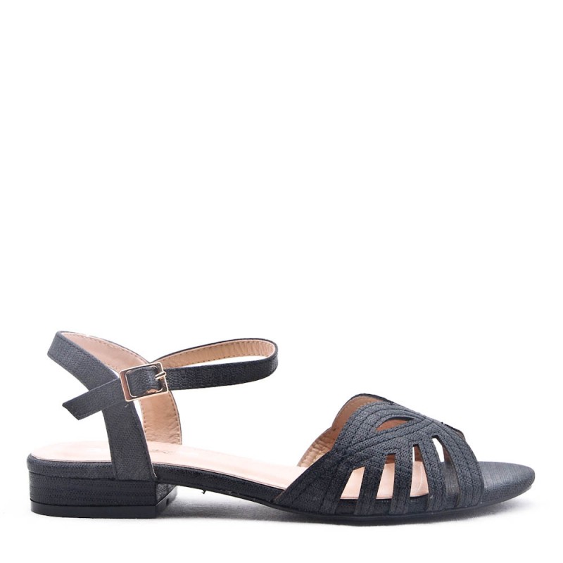 ZAPATOS AL POR MAYOR -Sandalia plana para mujer en piel