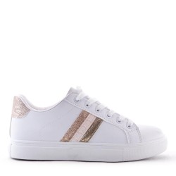 Women's faux leather lace up sneaker
