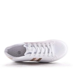 Women's faux leather lace up sneaker