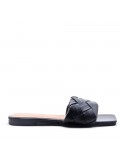 Flat sandals in faux leather for women