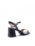 Faux leather heeled sandal