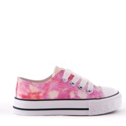 Basket rose tie-dye enfant à lacet