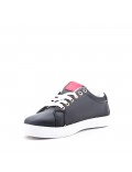 Women's faux leather lace up sneaker