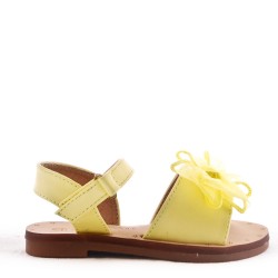 Girl's faux leather sandal