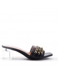 Faux leather heeled sandal