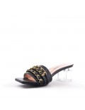 Faux leather heeled sandal