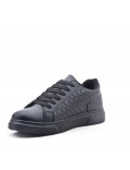 Women's faux leather lace up sneaker