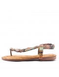 Sandal in mixed materials for women