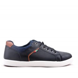 Zapatilla de material mixto con cordones