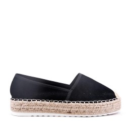 Faux Suede espadrilles in material mix for women