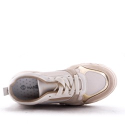 Mixed material sneaker for women
