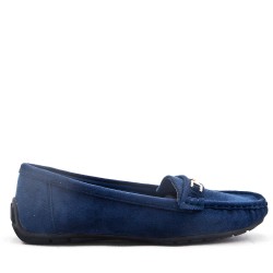 Women's mocassin in faux suede 