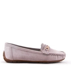 Women's mocassin in faux suede 