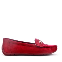 Women's mocassin in faux suede 