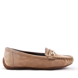 Women's mocassin in faux suede 