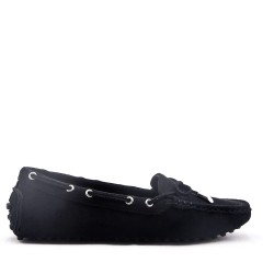 Mocassin en simili daim pour femme