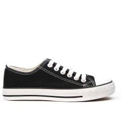 Canvas lace-up sneakers