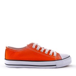 Canvas lace-up sneakers