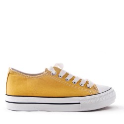 Canvas lace-up sneakers