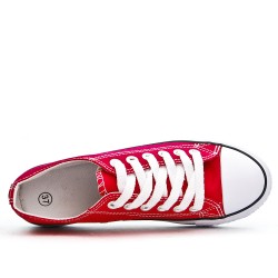 Canvas lace-up sneakers