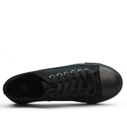 Canvas lace-up sneakers