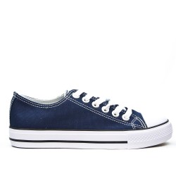 Canvas lace-up sneakers