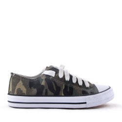 Canvas lace-up sneakers