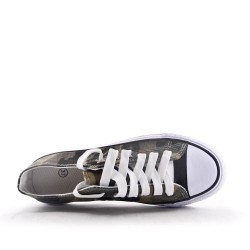 Canvas lace-up sneakers