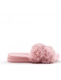 Slipper in mixed materials for women