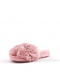 Slipper in mixed materials for women