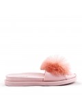 Slipper in mixed materials for women