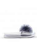 Slipper in mixed materials for women