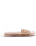 Slipper in mixed materials for women