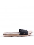 Slipper in mixed materials for women