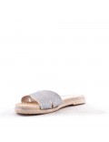 Slipper in mixed materials for women