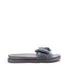 Slipper in mixed materials for women