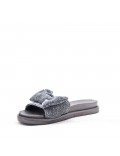 Slipper in mixed materials for women