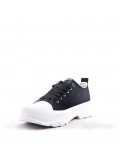 Lace-up sneaker with thick sole