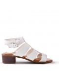 Faux leather heeled sandal