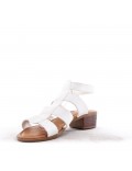 Faux leather heeled sandal