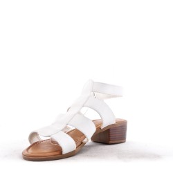 Faux leather heeled sandal