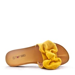 Women's faux suede slide