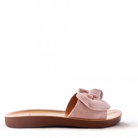 Women's faux suede slide