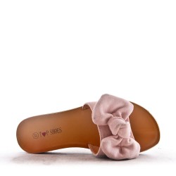 Women's faux suede slide